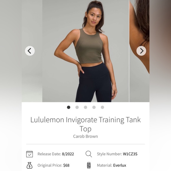 EUC Lululemon invigorate bra carob brown size 4 - Picture 1 of 3